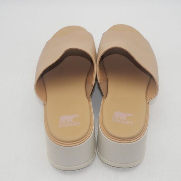 NEW SOREL Women's 10 Dayspring Slide Platform Shoes Sandal Velvet Tan Brown - Picture 5 of 7